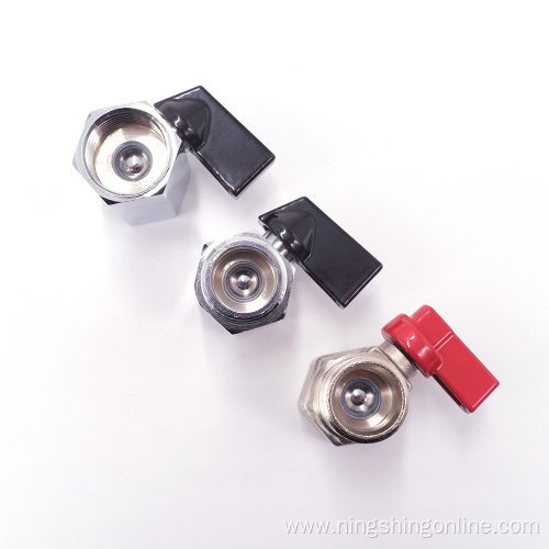 Chrome brass mini ball valve
